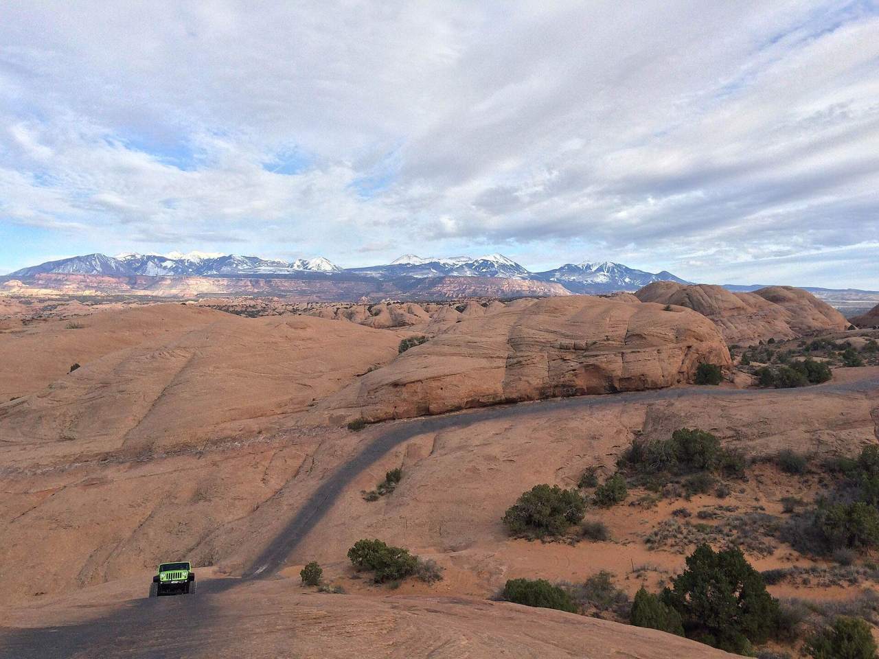 Off-road trail through red rock country